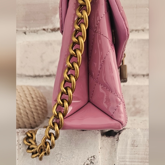 Kurt Geiger Pink Quilted Crossbody Bag LIKE NEW - Picture 5 of 10